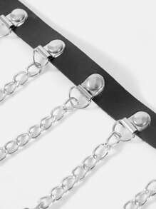 SHEIN BAE 1 chiếc Dây xích tua rua dễ thương, cơ bản, gợi cảm dành cho nữ, phù hợp mặc thường ngày, đi hộp đêm - màu đen - Xem 8