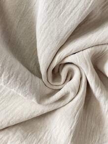 EMERY ROSE Blusa elegante de manga larga con cuello en V y bloqueo de color en tela texturizada