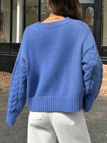 INAWLY Women Casual Solid Color Asymmetrical Collar Sweater, Autumn/Winter
