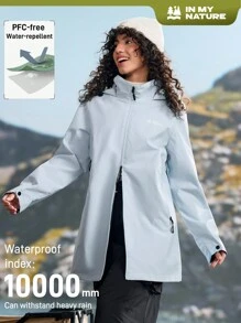 In My Nature 女士前拉链长袖口袋休闲连帽衫户外夹克