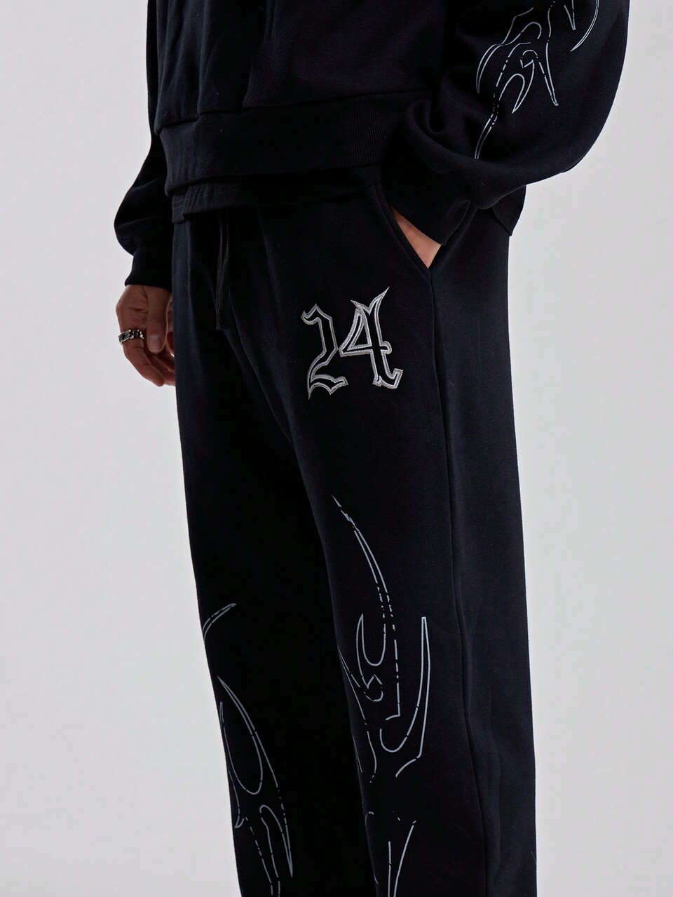 Men Graphic Print Style Straight Leg Cuffed Jersey Bottoms Tracksuit Bottoms Only SPRING SUMMER
