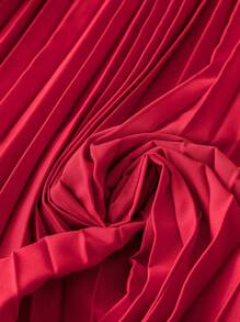 EMERY ROSE Đầm dài xếp ly ren đỏ giản dị thanh lịch cho phụ nữ mặc năm mới trang phục Maxi cho phụ nữ - Đỏ - Xem 6