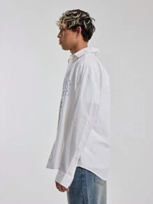 Musero Men Button Up Graphic Shirt