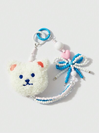Kawaii 1 colgante para bolso con forma de raqueta de oso bonito