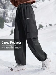 In My Nature Women's Casual Drawstring Waist Cargo Hiking Cargo Pants Women, Autumn/Winter