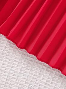 Sparklyn 春夏款 Tween Girl 百褶裙 - 紅色 - 查看 5