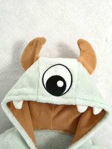 2pcs Newborn Soft Long Sleeve Bodysuit & Pants Set, Cute Style Home Clothes - Green - View 6