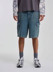 Musero Men Cargo Casual Style Street Wear Summer Fashion Denim Shorts - Multicolor - View 2