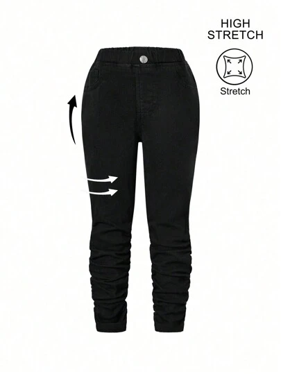 适合春秋季节的年轻女孩休闲舒适弹力牛仔裤