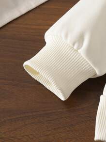 Vintaside Kids Jersey de cuello redondo de manga larga con volantes de unicolor lindo para bebés niñas, adecuado para salidas, primavera/otoño - Multicolor - Ver 8