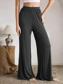 Ocili 休闲女士宽松弹力腰阔腿舒适家居裤，适合日常穿着和居家休闲，也适合假日、秋冬季穿着。 - 深灰色 - 查看 7