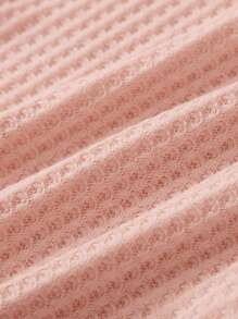 SHEIN Autumn/Winter Cute Mixed Pink Polka Dot Long Sleeve Top For Baby Girls - Pink - View 5