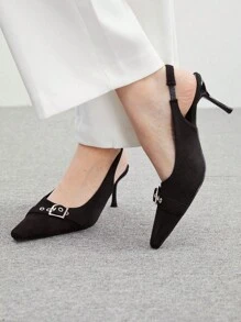 CUCCOO BIZCHIC Escarpins à talons hauts à bout pointu noir, pour femmes, usage quotidien, bureau, soirée, rendez-vous