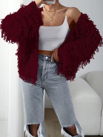 Celisse Solid Color Simple Stylish Cardigan For Women, Suitable For Spring And Autumn Fall Winter Cloth For Women