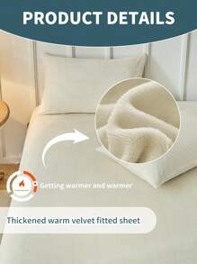 1 pièce Drap-housse en velours, linge de lit, housse de matelas douce et confortable, draps de couleur unie, convient pour l'automne et l'hiver, poche profonde, drap-housse seulement, sans taie d'oreiller, anti-poussière et antidérapant, lavage machine, pour toutes les saisons, cadeau de literie, adapté aux lits de tailles twin, full, king et queen, lavage machine