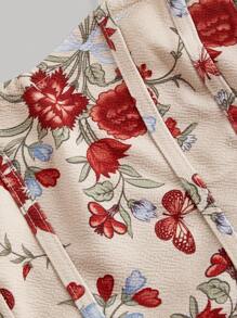 SHEIN MOD 红色复古可爱女式衬衫、派对装、短款上衣节日服装