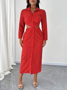 Celure Plus Size Women Cardigan With V-Neck Long Sleeve Cropped Sexy 2-In-1 Dress For New Year Clothes