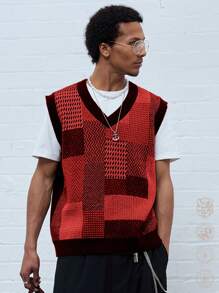 Manfinity VCAY Men's Solid Color Ribbed Knit Vest, Simple And Stylish For Casual Daily Wear - Multicolor - View 4