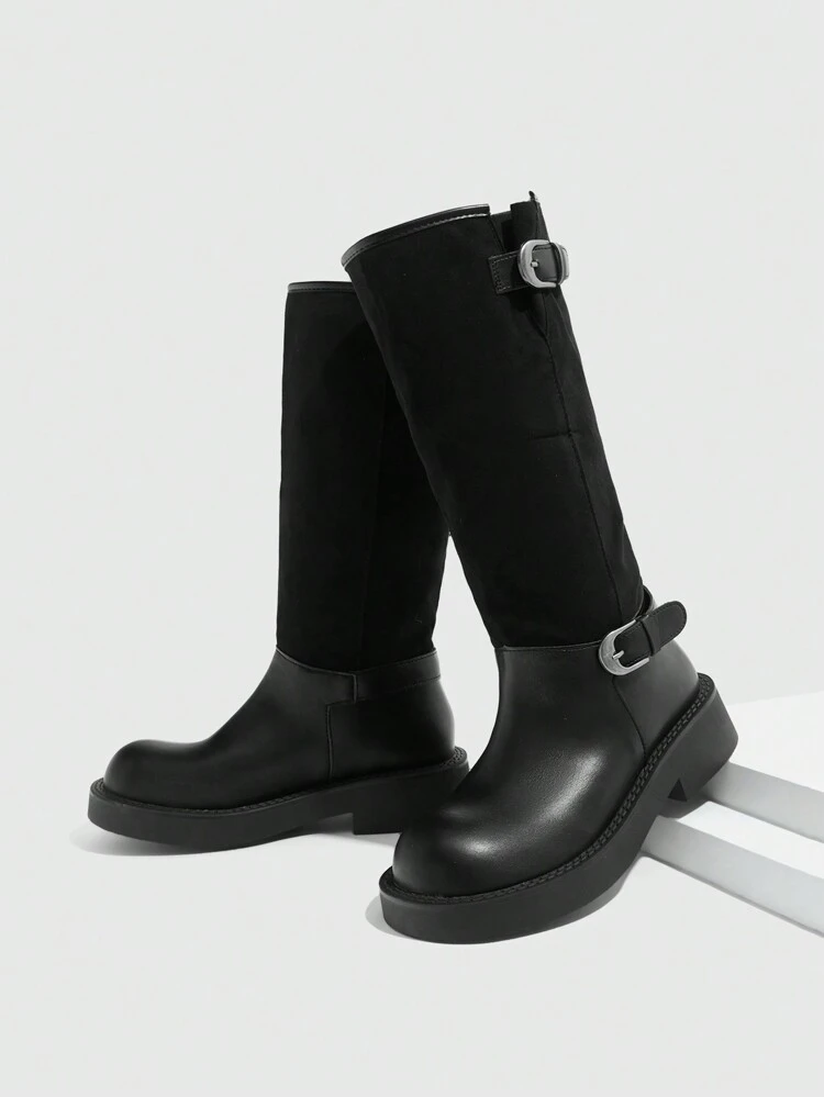 CUCCOO GRLICON Women's Y2K Punk Style Knee-High Boots, Suitable For Halloween, Christmas, Party Outfits