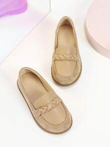 1 双全新舒适户外婴儿女童可爱平底鞋，女童平底秋鞋，英伦风学生校鞋，婴儿学步鞋 - 卡其色 - 查看 6