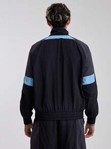 Musero Chaqueta deportiva para hombre con estampado de carta anónima
