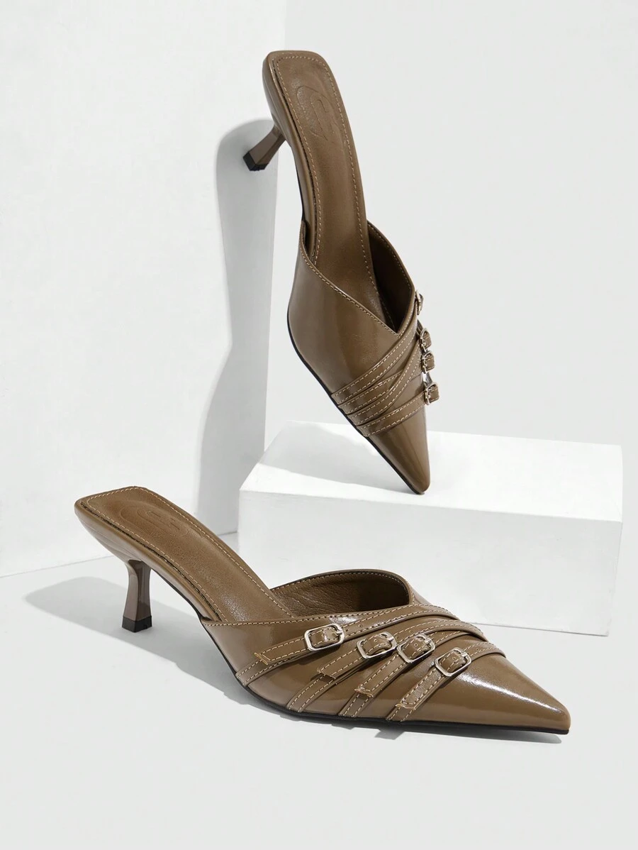 CUCCOO GRLICON 女士 Y2K 朋克风格高跟鞋，适合摩托车、酷女孩、万圣节、圣诞节、派对装扮