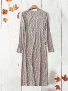 EMERY ROSE Women Casual Ribbed Knit Hollow Out Bodycon Midi Dress, Autumn/Winter Holiday Dress Elegant Women Dresses