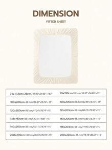 1 bộ ga trải giường màu trơn, phù hợp với nệm có độ dày 15-17 inch, mềm mại, chống nhăn, thoáng khí và thoải mái, thiết kế túi sâu, phù hợp với giường đơn, giường đôi, giường cỡ Queen và King. - trắng - Xem 3