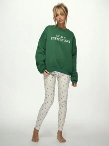 MISSGUIDED 节日季宽松圆领套头衫圣诞冬季卫衣长袖家居服休闲节日派对装