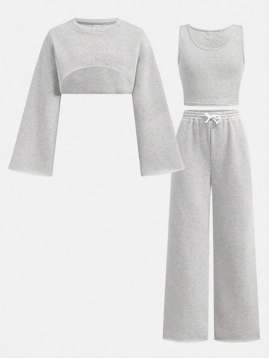 Acheter Ensemble Deux Pièces Sexy Pour Femmes, Haut Décontracté Et