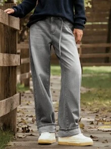 LanaWest Women's Straight Leg Loose Fit Casual Pockets Denim Jeans