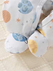 SHEIN 3pcs/Set Baby & Toddler Boys Casual Space Print Long Sleeve Long Romper Jumpsuit Pajama Set