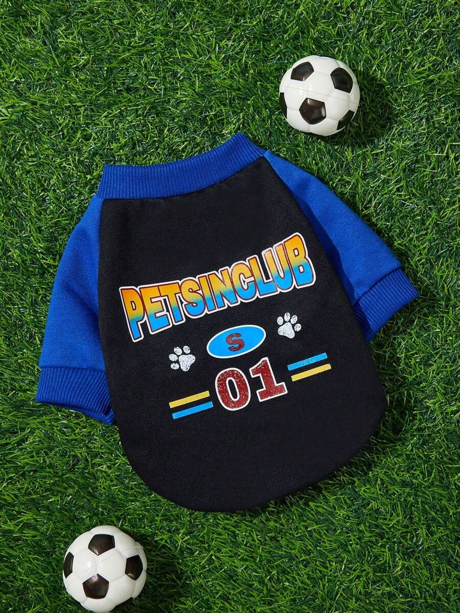 Sudadera con estampado de degradado azul y negro, diseño casual unisex para gatos y perros de Petsinclub - Multicolor - Ver 1