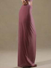 MUSERA 低腰长裙，优雅性感，适合夏季度假、伊比沙岛海滩派对等场合 - 淺灰紫 - 查看 3