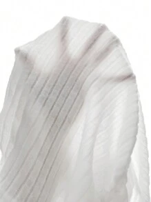 Manfinity Homme Men's Ribbed & Textured Long Sleeve Polo Shirt - White - View 8