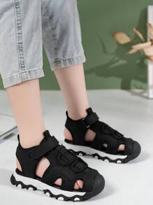 1 Pair Black Fashion Children Casual Sports Sandals