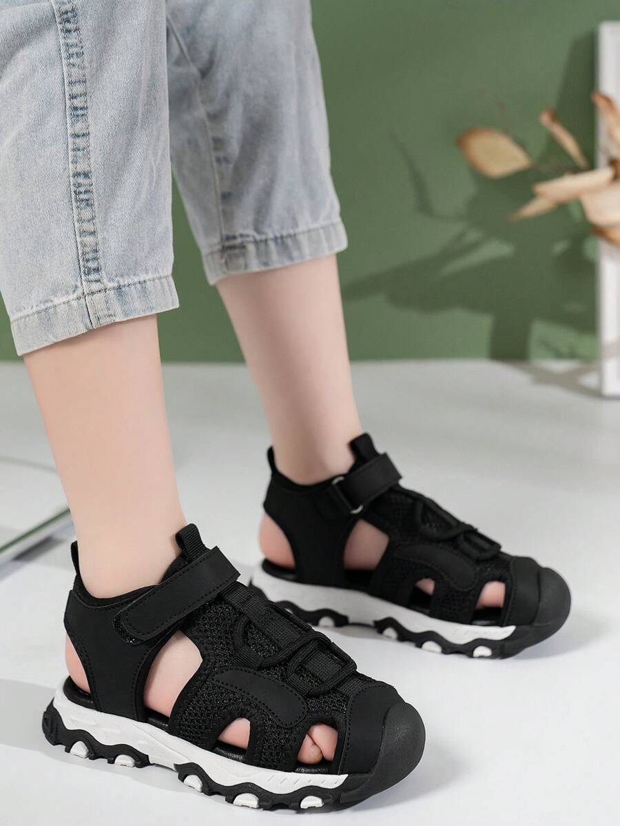 1 Pair Black Fashion Children Casual Sports Sandals