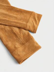 Manfinity VCAY Men's Knitted Slim Fit Casual Stand Collar Raglan Long Sleeve Jacket, Suitable For Autumn, For Christmas - Brown - View 4