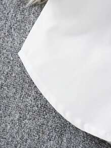 Baby Girls Knitted Splice Elegant Collegiate Casual Tops, Suitable For Outing, Party And Holiday - Multicolor - View 7