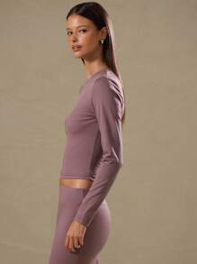 MUSERA Blusa de manga larga ajustada para salir, vacaciones, primavera, verano, otoño