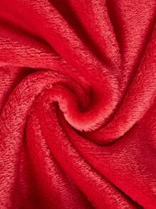 SHEIN Tween Girl Christmas Casual Versatile Mid-Length Warm Flannel Long Sleeve Coat With Belt & Flare Pants, Suitable For Autumn/Winter, Suitable For School, Vacation, For Gift