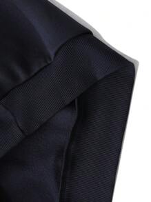 Manfinity EMRG Men's Autumn Letter Print Drawstring Hooded Sweatshirt And Sweatpants Casual Suit - Royal Blue - View 5