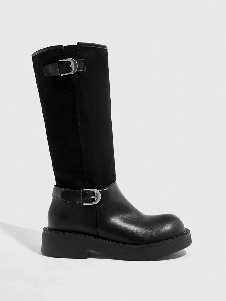 CUCCOO GRLICON Women's Y2K Punk Style Knee-High Boots, Suitable For Halloween, Christmas, Party Outfits