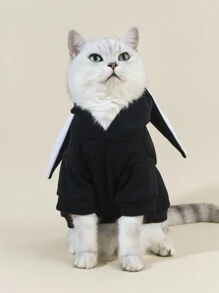 PETSIN Fashion Cute Rabbit Ear Design Pet Hoodie - Black - View 3