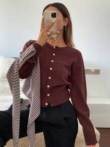 DAZY Women's Casual Button-Up Front Long Sleeve Knitted Cardigan, Autumn/Winter,Fall Women Clothes Women Sweater