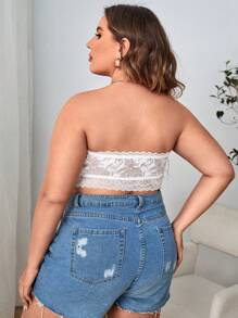 Sujetador con encaje sin tira - Blanco - Ver 2