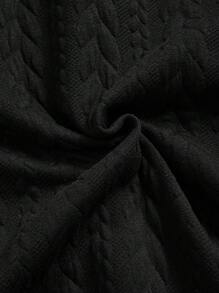 Manfinity Homme 1 Stück Herren Lässige Kapuzen Sweatshirt mit Tunnelzug, Herbst/Winter, Grafik Sweatshirt, Herbst Herrenkleidung - Schwarz - Übersicht 5