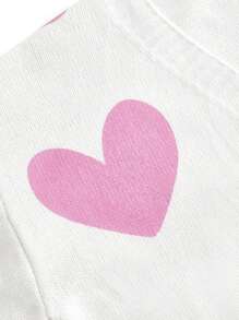 Carolina Leite Artist Y2K Style Cute Pink Heart Pattern Kawaii Cardigan For Women, Suitable For Autumn/Winter, Holiday, Vacation, Spring, Festival, Spring Break, Ibiza Fits - White - View 4