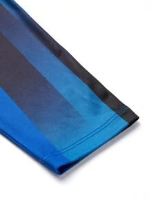 Manfinity Sport Corelite Boyfriend Style Men's Contrast Color Splice Raglan Sleeve Stand Collar Sports Long Sleeve T-Shirt - Grey - View 5