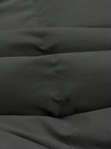 Manfinity Homme 1pc Men Loose Fit Drawstring Hooded Padded Coat, Men Winter Jacket, Men Outerwear - Dark Grey - View 5